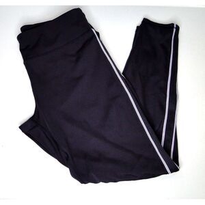 Tangerine Black High Waisted Mesh Striped Leggings Size XL/XG